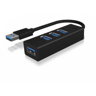 Hub IB-HUB1419-U3 USB 3.0 na 4-Port Type-A, Aluminium,...