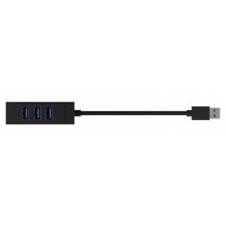 Hub IB-HUB1419-U3 USB 3.0 na 4-Port Type-A, Aluminium, czarny, Kabel 15cm