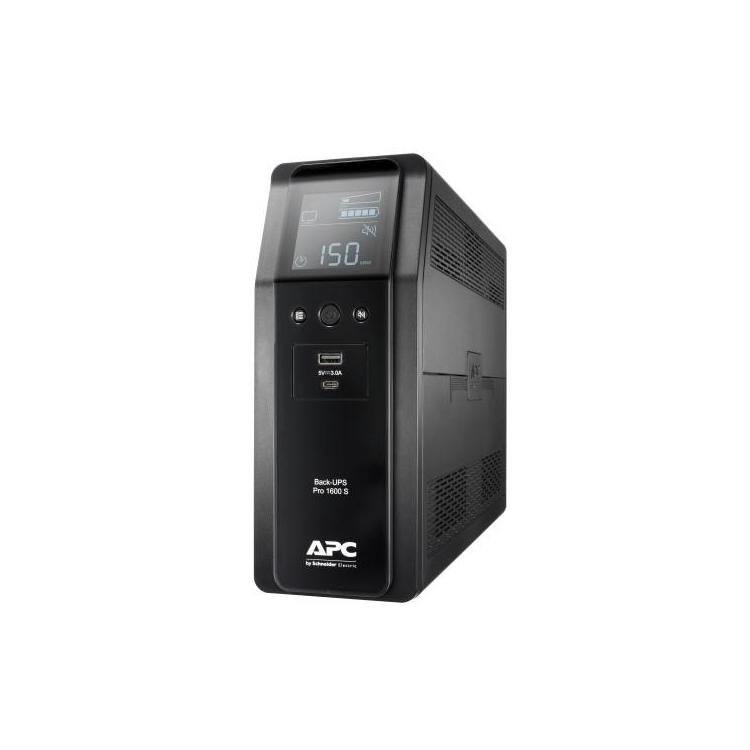 BR1600SI UPS Back ProBR1600VA/960W 6xC13, AVR,LCD, Ładowarka USB A/C Czysta sinusoida przy pracy bateryjnej