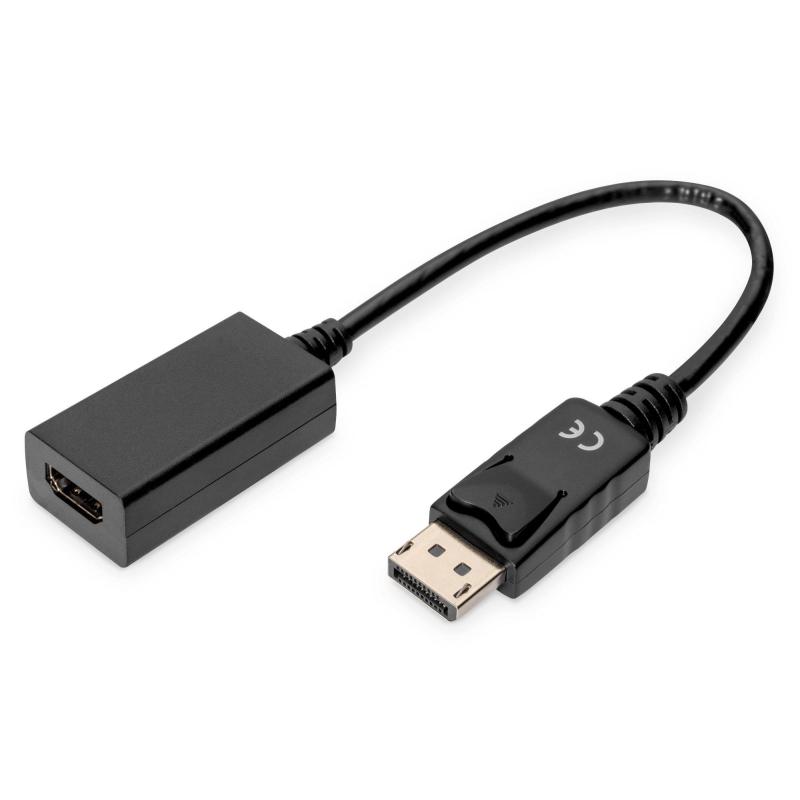 Kabel adapter DIGITUS DisplayPort, DP-HDMI typA, M/Ż 0,15m