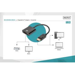 Kabel adapter DIGITUS DisplayPort 1080p 60Hz FHD DP/DVI-I (24+5) M/Ż 0.15m