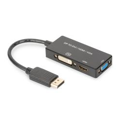 Kabel adapter DIGITUS 3w1 DisplayPort 4K 30Hz/1080p 60Hz...