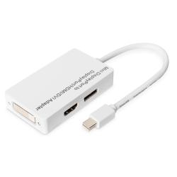 Kabel adapter DIGITUS 3w1 mini DisplayPort 1080p 60Hz FHD...