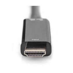 Kabel adapter DIGITUS HDMI 4K 30Hz na DisplayPort i USB A, 0,2m