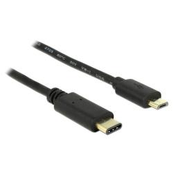 Kabel USB Delock USB-C - micro USB M/M 2.0 2m czarny