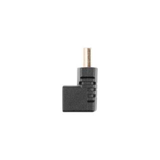 Adapter HDMI(M) - HDMI(F) Kątowy 90 stopni dół Czarny