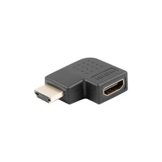 Adapter HDMI(M) - HDMI(F) Kątowy 90 stopni lewy Czarny