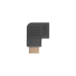 Adapter HDMI(M) - HDMI(F) Kątowy 90 stopni lewy Czarny