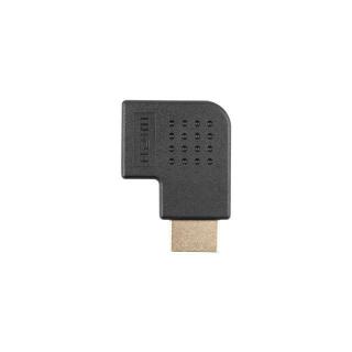 Adapter HDMI(M) - HDMI(F) Kątowy 90 stopni prawo Czarny