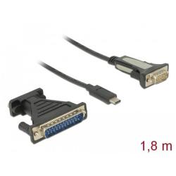 Kabel adapter Delock USB type-C (M) - Serial 9-pin DB9...