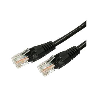 Kabel Patchcord miedziany kat.6A RJ45 UTP 1m. czarny