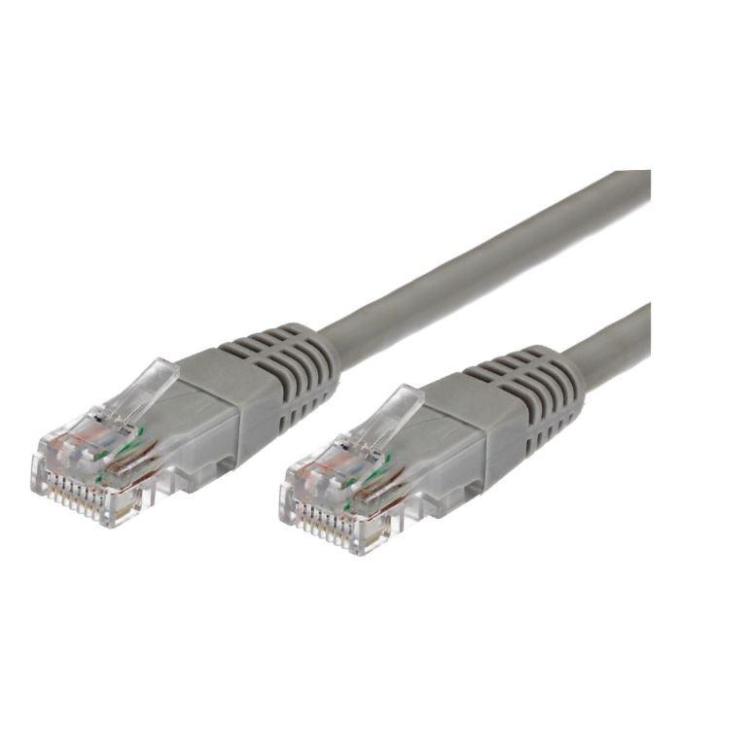 Kabel Patchcord miedziany kat.6A RJ45 UTP 1m. szary