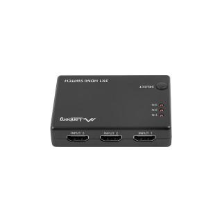 Switch video 3 x HDMI + port micro USB Czarny