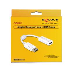 Adapter Delock DisplayPort(M)- HDMI(F) 0,125m