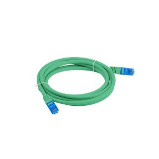 Patchcord kat.6a S/FTP CCA 0.5m Zielony