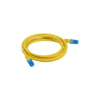 Patchcord kat.6a S/FTP CCA 1.0m Żółty