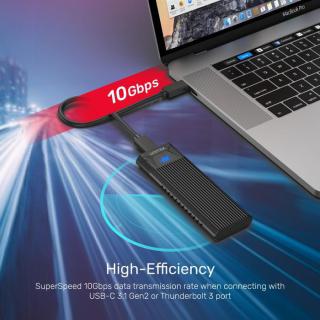 Obudowa USB3.1 Gen2 Typ-C - M.2 SSD, PCIe/NVMe S1203ABK