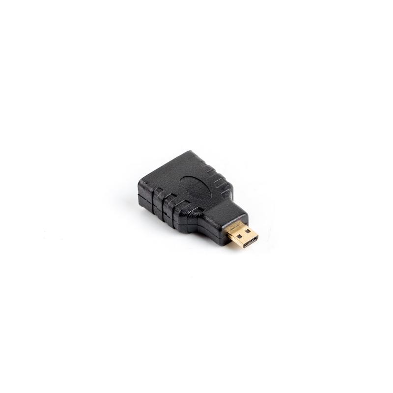 Adapter Lanberg AD-0015-BK HDMI-A (F) - micro HDMI-D (M) czarny