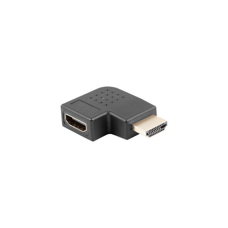 Adapter Lanberg AD-0036-BK HDMI(M) - HDMI(F) kątowy prawo czarny