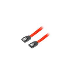 Kabel SATA Lanberg DATA II (3Gb/s) F/F 0,5m metalowe zatrzaski czerwony