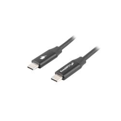 Kabel USB 2.0 Lanberg Type-C M/M 1,8m czarny premium QC...