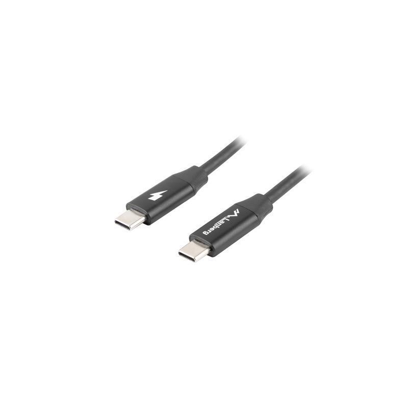 Kabel USB 2.0 Lanberg Type-C M/M 1,8m czarny premium QC 4.0 PD