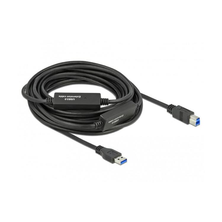 Kabel USB-A - USB-B 3.1 Gen 1 10m aktywny Czarny