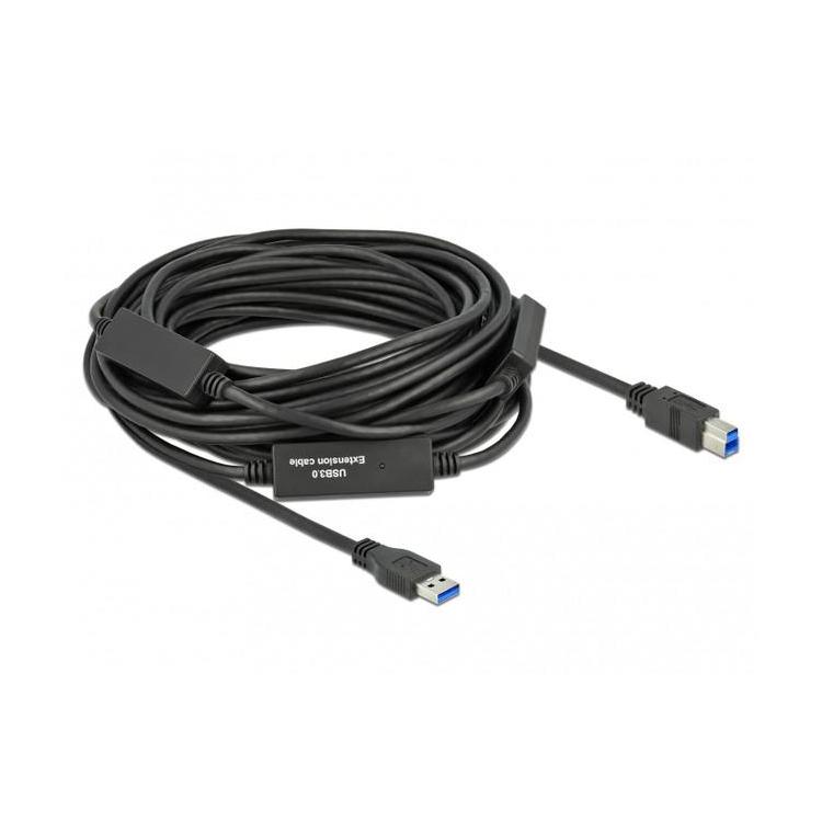 Kabel USB-A - USB-B 3.1 Gen 1 15m aktywny Czarny