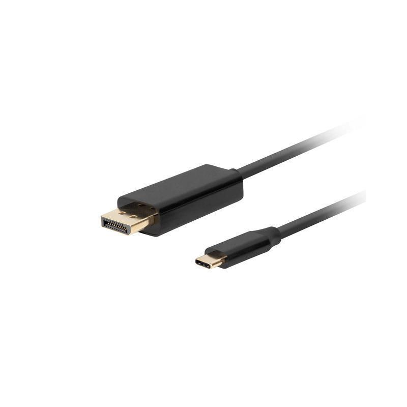 Kabel adapter Lanberg USB-C(M) - Displayport(M) 0,5m 4K 60Hz czarny