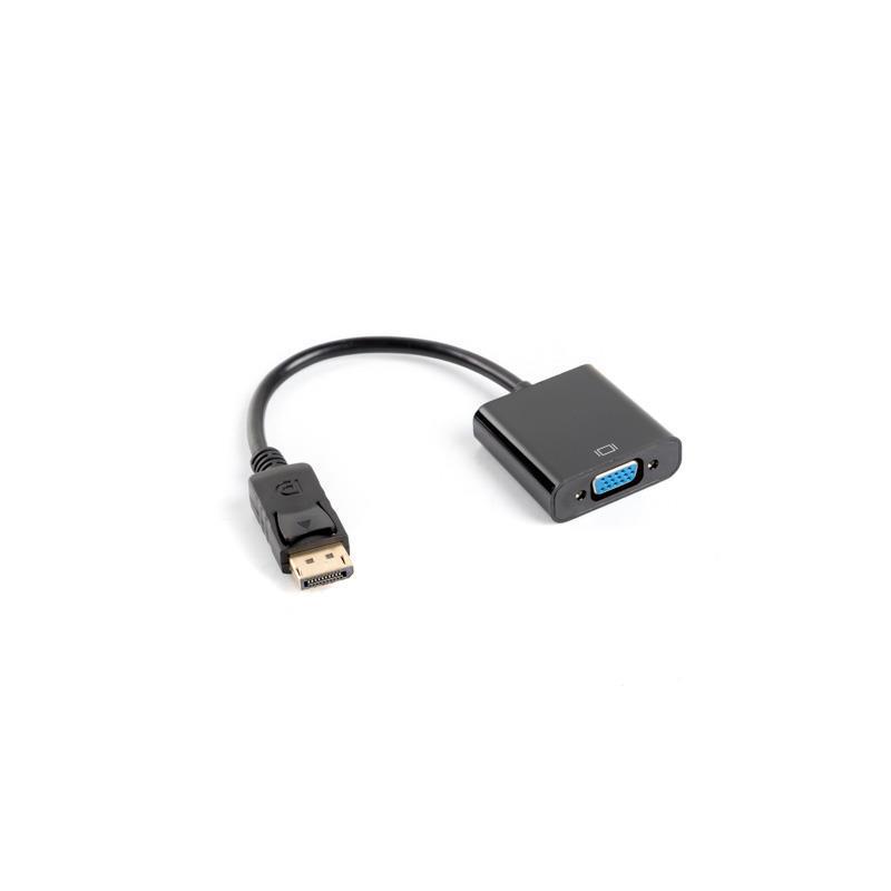 Kabel adapter Lanberg AD-0002-BK Displayport 1.1(M) - VGA 15 Pin (F) czarny