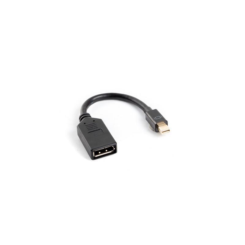 Kabel adapter Lanberg AD-0003-BK mini Displayport (M) - Displayport (F) czarny