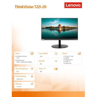 Monitor 21.5 ThinkVision T22i-20 WLED LCD 61FEMAT6EU