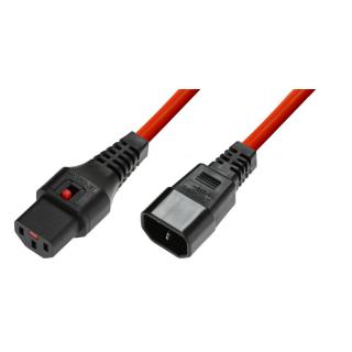 Kabel przedłużający zasilający blokada IEC LOCK 3x1mm2...