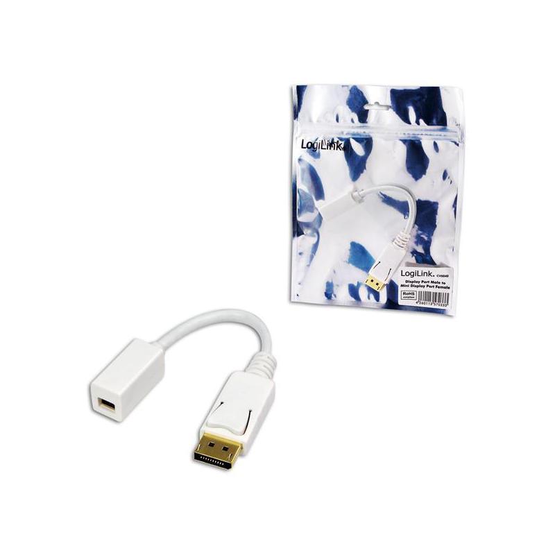 Adapter LogiLink CV0040 DisplayPort (M) mini DisplayPort (F)