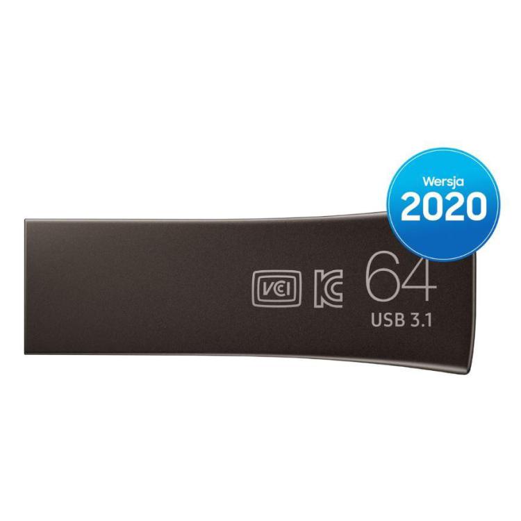 Pendrive BAR Plus USB3.1 64 GB Titan Gray