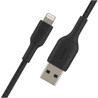 Kabel Braided USB- Lightning 3m czarny