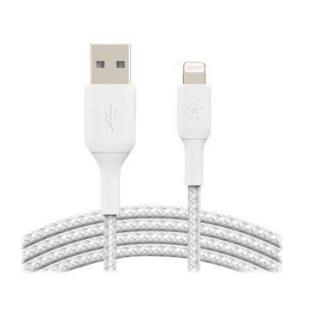 Kabel USB- Lightning Braided 3m biały