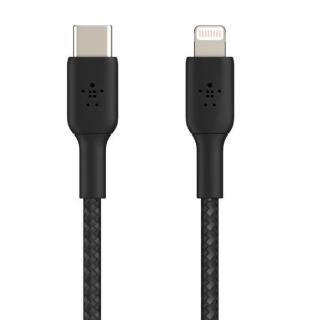 Kabel Braided USB-C Lightning 1m czarny