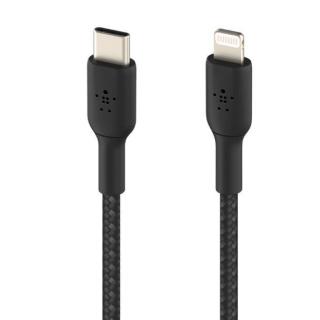 Kabel Braided USB-C Lightning 1m czarny