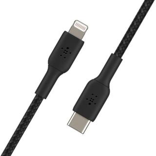 Kabel Braided USB-C Lightning 1m czarny