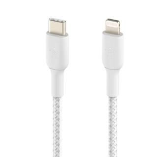 Kabel Braided USB-C Lightning 1m biały