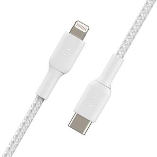 Kabel Braided USB-C Lightning 1m biały