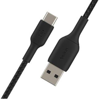 Kabel Braided USB-C USB-A 1m czarny