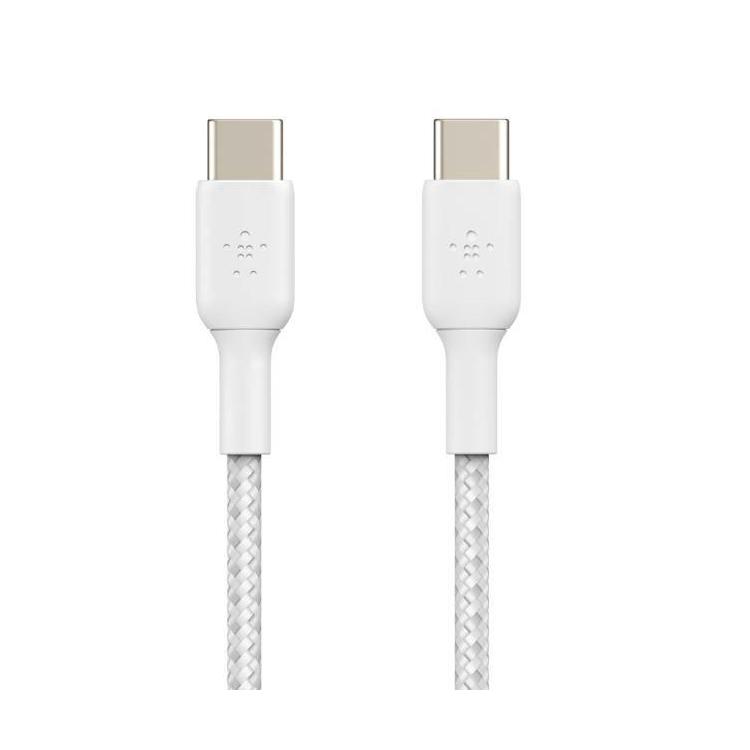 Kabel Braided USB-C USB-C 1m biały