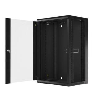 Szafa instalacyjna RACK wisząca 19 cali 18U 450 czarna