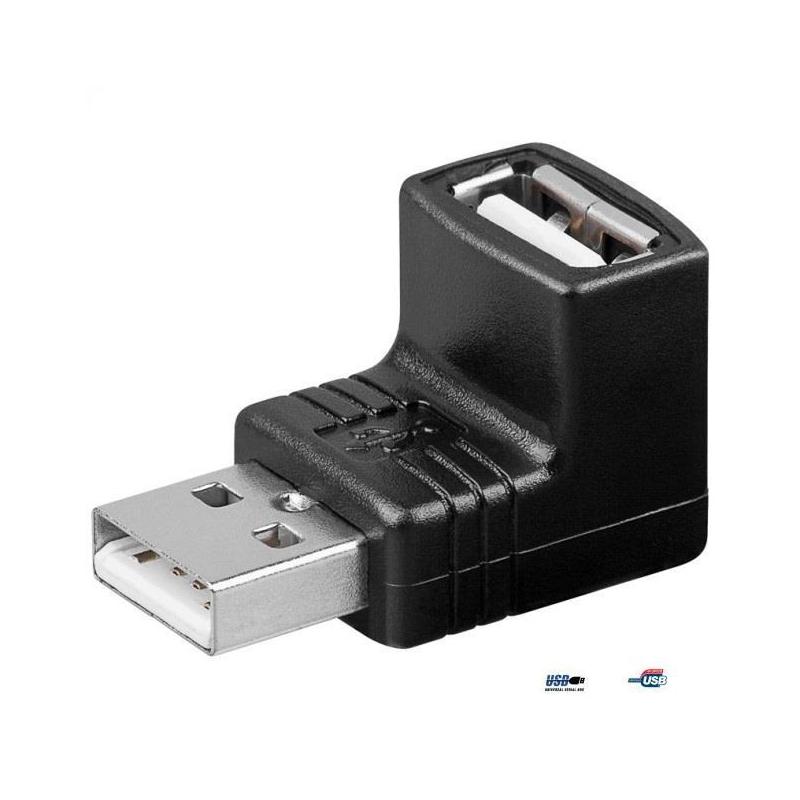 Adapter Manhattan Hi-Speed USB 2.0 A-A M/F kątowy