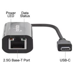 Kabel - adapter Manhattan USB-C / RJ45 2.5Base-T Ethernet