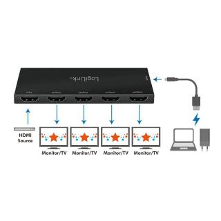 Splitter 1 do 4x HDMI 2.0b 4K