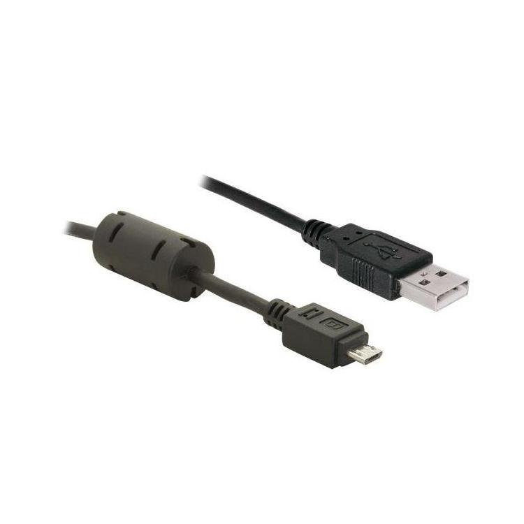 Kabel USB micro- USB-A 2.0 1m czarny ferryt 82299