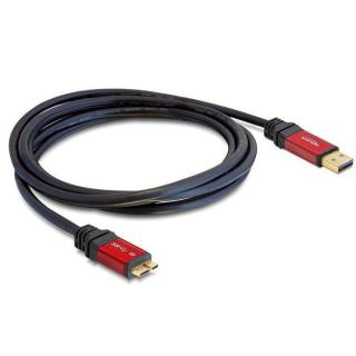 Kabel USB MICRO(M)- USB-A(M) 3.0 1M CZARNY PREMIUM